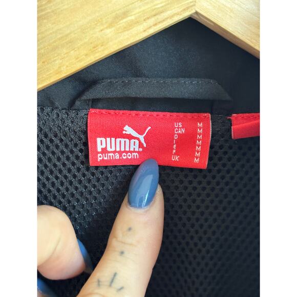 Puma Full Zip Black and White Track Jacket Women's Size Medium - Picture 3 of 7